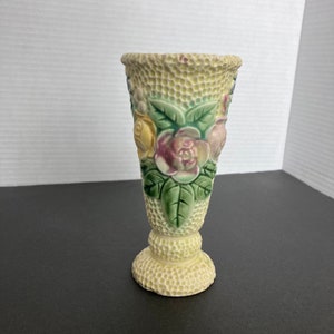 Roseville Rozane 1917 Vintage Kunstkeramik Florale strukturierte Vase