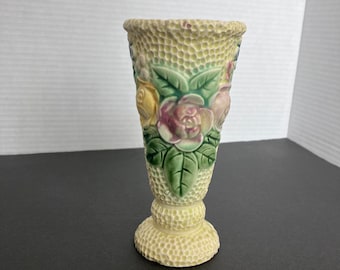 Roseville Rozane 1917 Vintage Kunstkeramik Florale strukturierte Vase