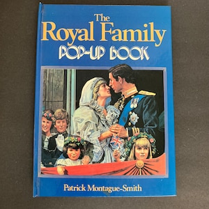 Libro desplegable de la Familia Real, década de 1980, Lady Diana, boda del Príncipe Carlos, coleccionable vintage