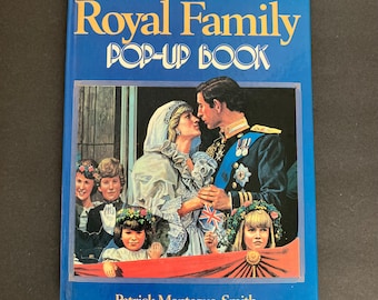 Pop-up-Buch der königlichen Familie, 1980er Jahre, Lady Diana, Prinz Charles, Hochzeit, Vintage-Sammlerstück