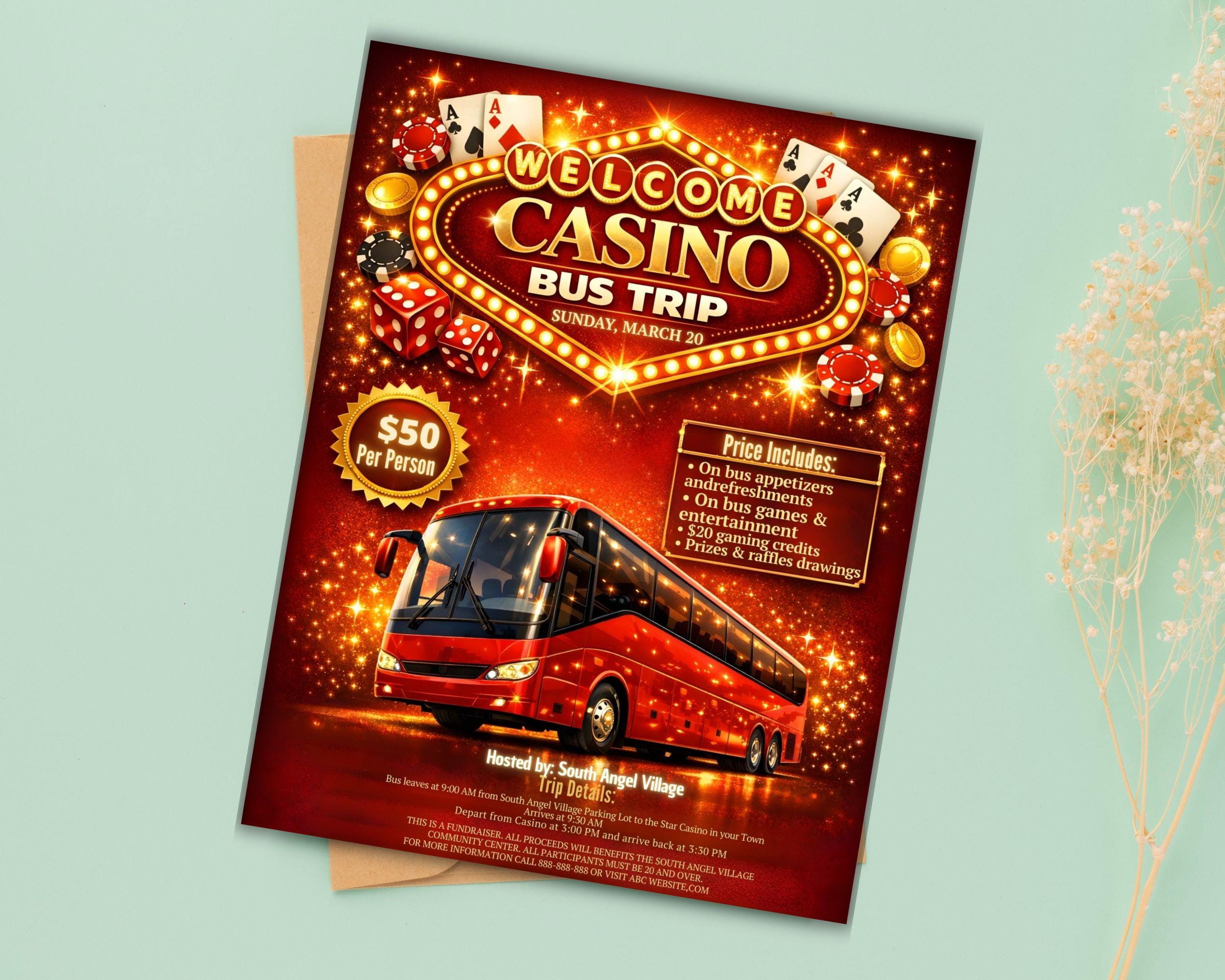 editable-casino-bus-trip-flyer-fundraiser-event-canva-template-8-5x11