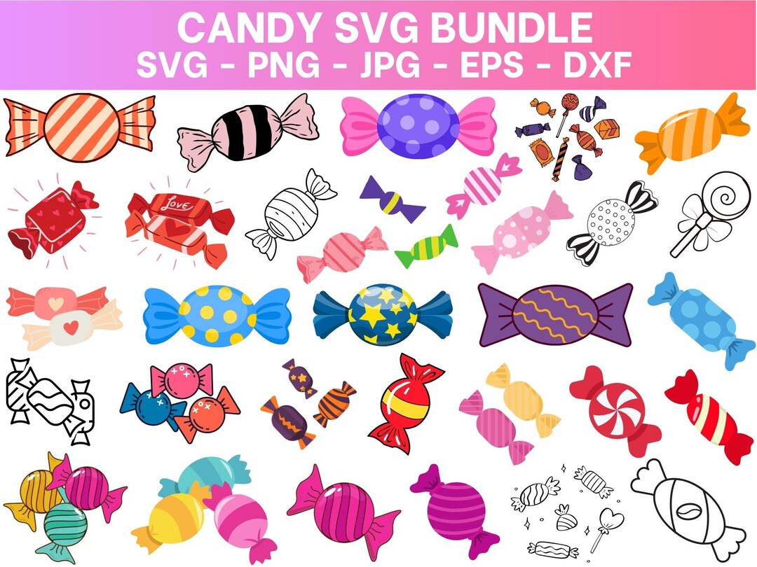 Candy SVG Bundle, Lollipop Cut File (instant Download) - Etsy