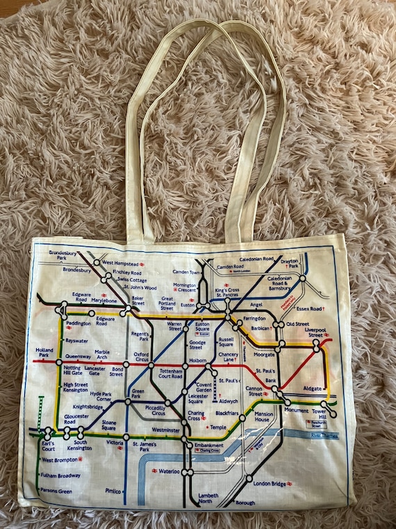 Sari UK London Underground Tube Vinyl Tote Bag - image 1