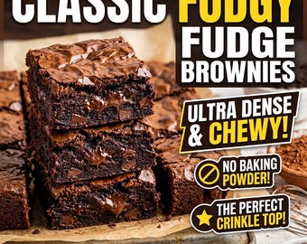 Classic Fudgy Fudge Brownies - Digital Recipe
