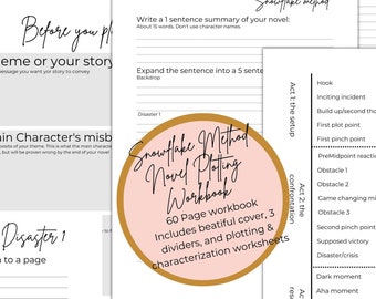 Novel Planner: Snowflake Method Plotting Workbook (PDF Download)