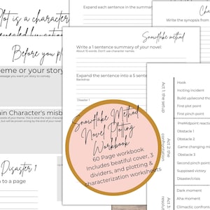 Novel Planner: Snowflake Method Plotting Workbook (PDF Download)