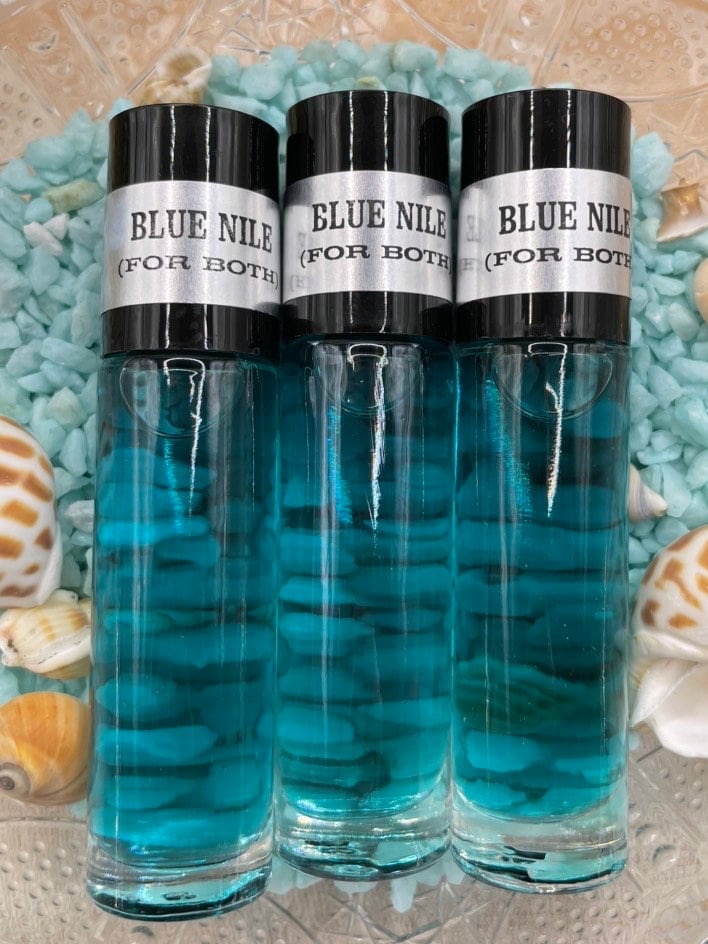 Blue Nile Scented Body Oil Fragrance [Flip Cap - HDPE Plastic Blue 2 Lbs