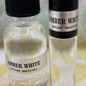 Amber White Perfume Body Oil free shipping