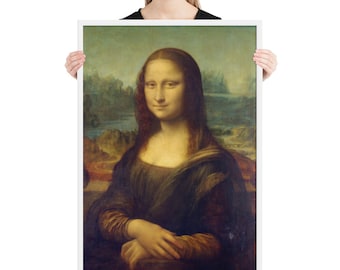 Leonardo da Vinci's Portrait of Mona Lisa del Giocondo | Famous Painting | Vintage Prints.