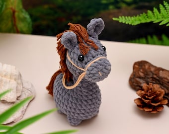 Low-Sew Horse Amigurumi Crochet Pattern | Adorable Pony PDF Tutorial (Digital Download)