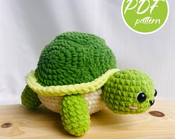 Brokkoli Schildkröte Häkelanleitung, Mini Amigurumi Plushie (PDF Download)
