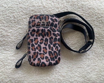 Kate Spade Chelsea Spotted-Leopard Print Dual-Zip Phone Purse and Belt Bag set