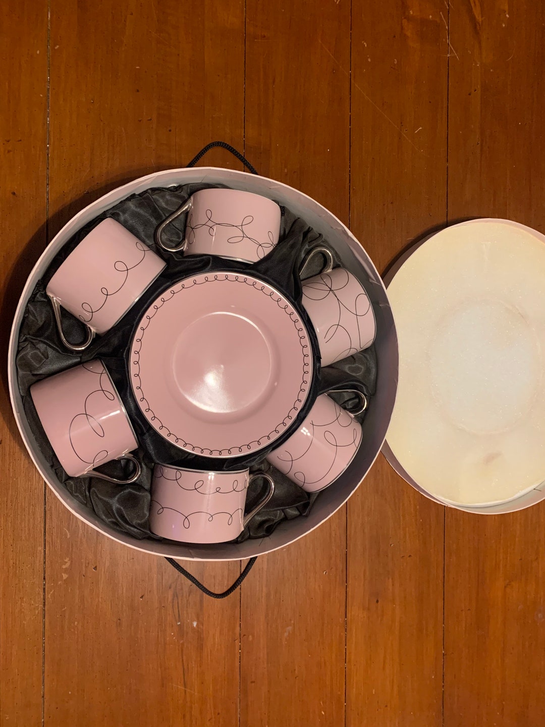 Classic Coffee & Tea Pink and Silver Coffee Set Etsy