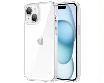 Crystal Clear iPhone 15 case, Anti Shock Transparent iPhone Case, See Through Slim I Phone 15 Pro Max Plus Case