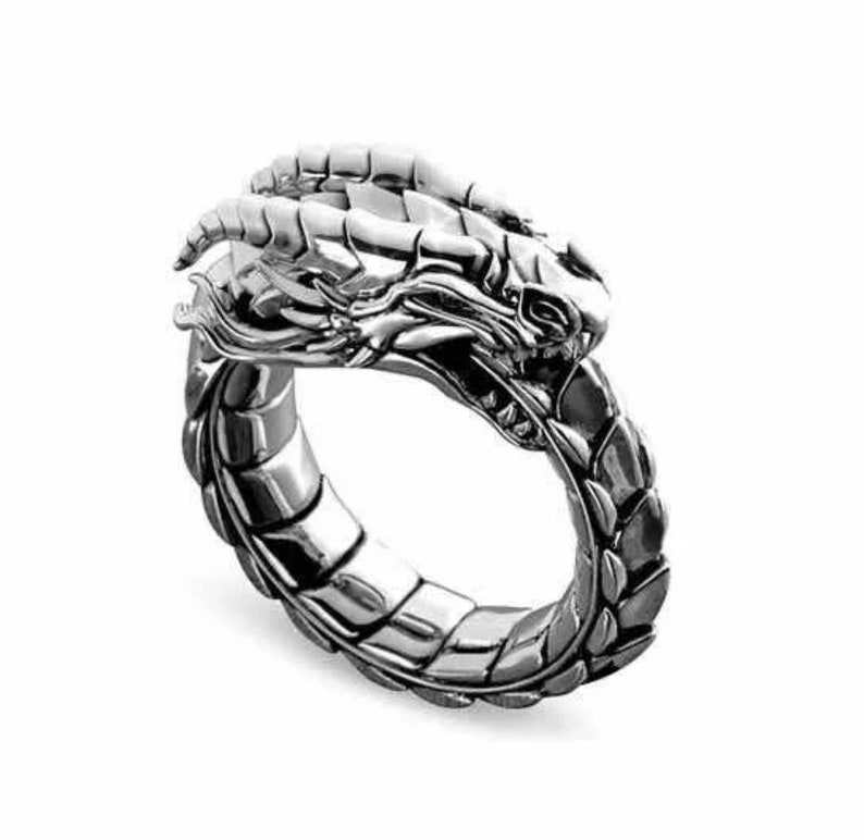 Dragon Viking Ring Nordic Dragon Ring Celtic Dragon Ring Etsy