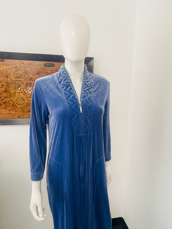 Velvet Zip Robe Diamond tea robe zip - Gem
