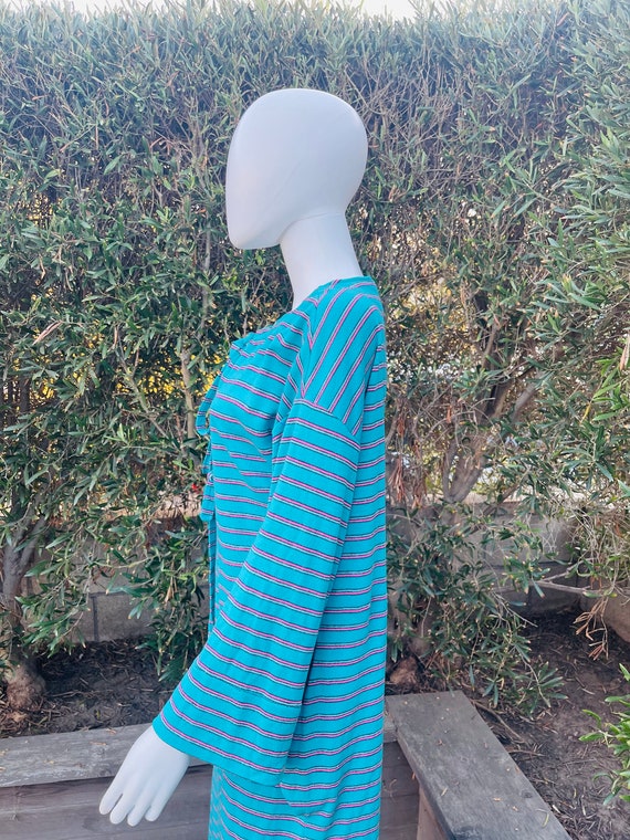 Vintage Striped House Dress - image 2