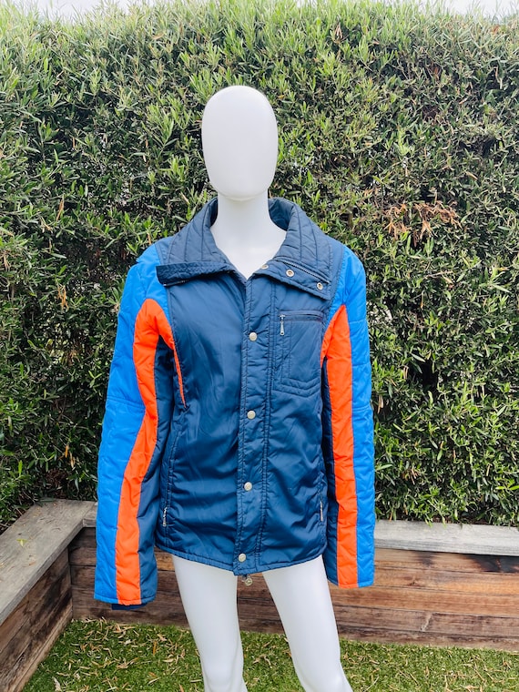 Vintage Mens XL Obermeyer Blue and Orange Ski Jack