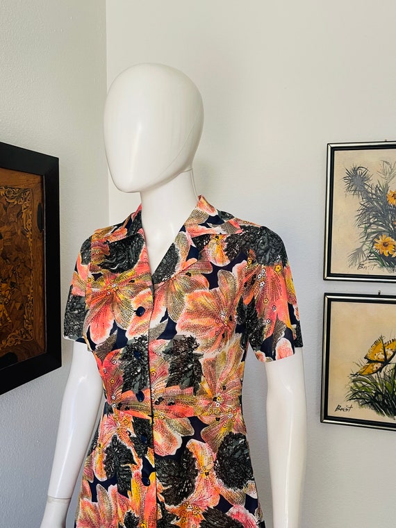 Vintage Handmade Button Up Floral Dress