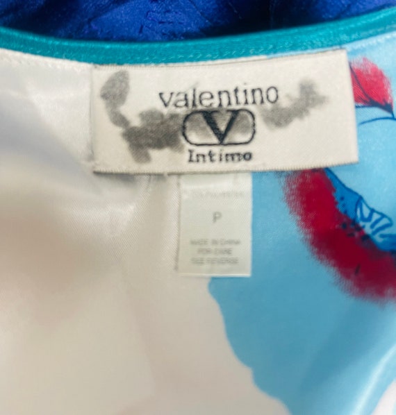 Valentino Blue Floral Nightgown Size Petite - image 7