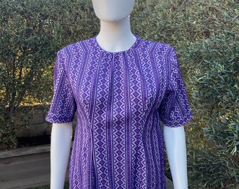 Vintage Purple Polyester Dress