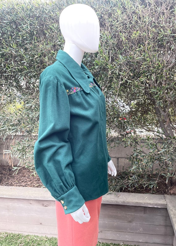 Vintage Green Embroidered Tunic - image 6