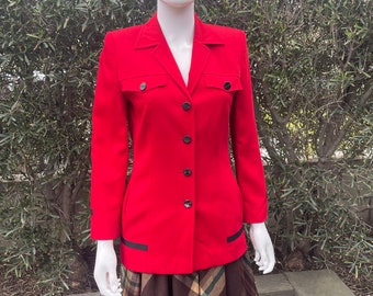 Red and Black Escada Blazer