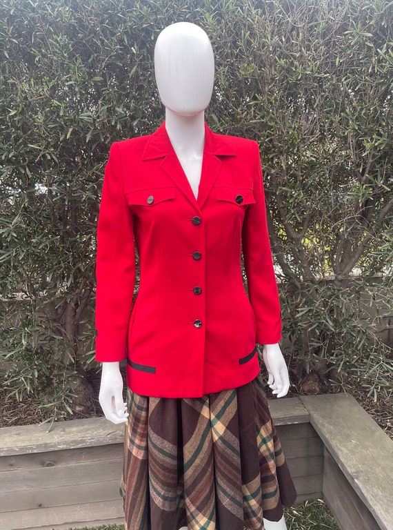 Red and Black Escada Blazer