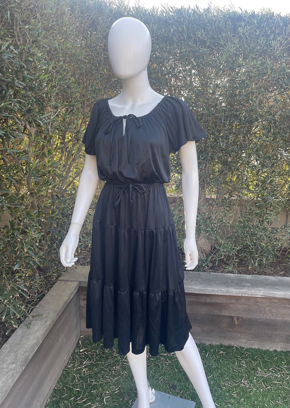 70s black dress