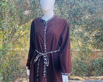 Vanity Fair Cheetah Accented Robe