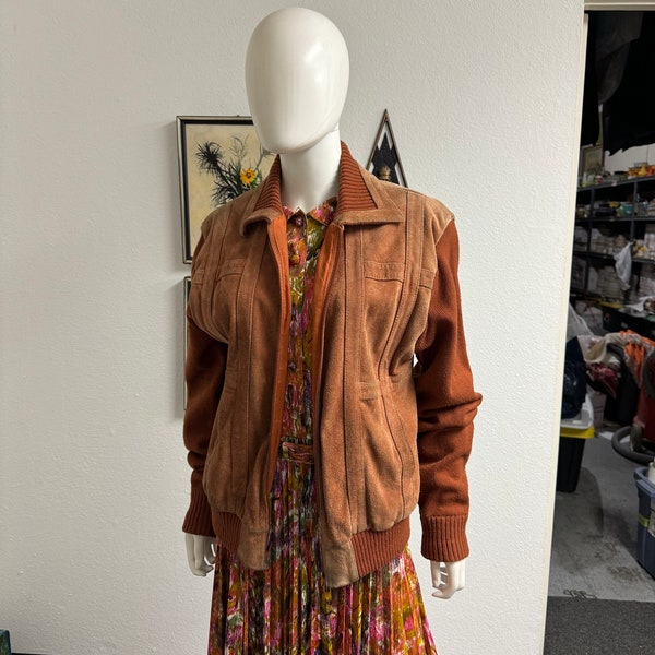 Vintage Sears Brown Suede Mens Jacket