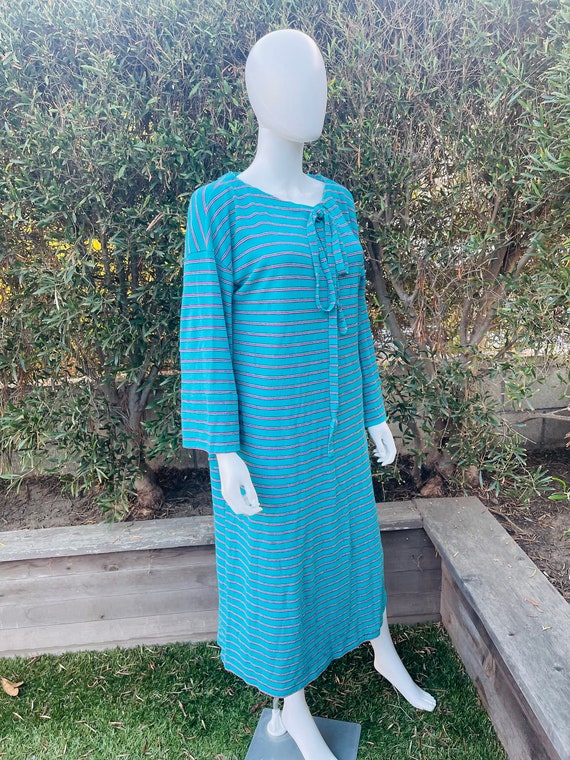 Vintage Striped House Dress - image 10