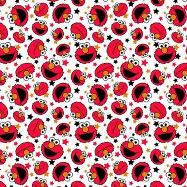 Elmo Fabric - Sesame Street - 100% cotton fabric - Elmo Head - Children's Cartoon