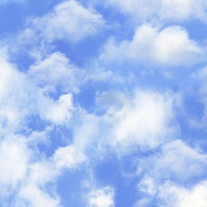 Peut inclure: Motif sans couture d'un ciel bleu clair parsemé de nuages blancs et duveteux. Les nuages, de tailles et de formes diverses, créent une composition dynamique et aérée. L'image évoque un sentiment d'ouverture et de tranquillité, adaptée à diverses applications.