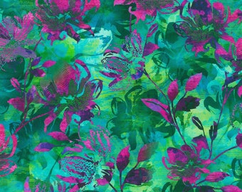 Orchid Fabric - SRKD-22122-30 FERN - Robert Kaufman - floral quilting cotton purple flowers