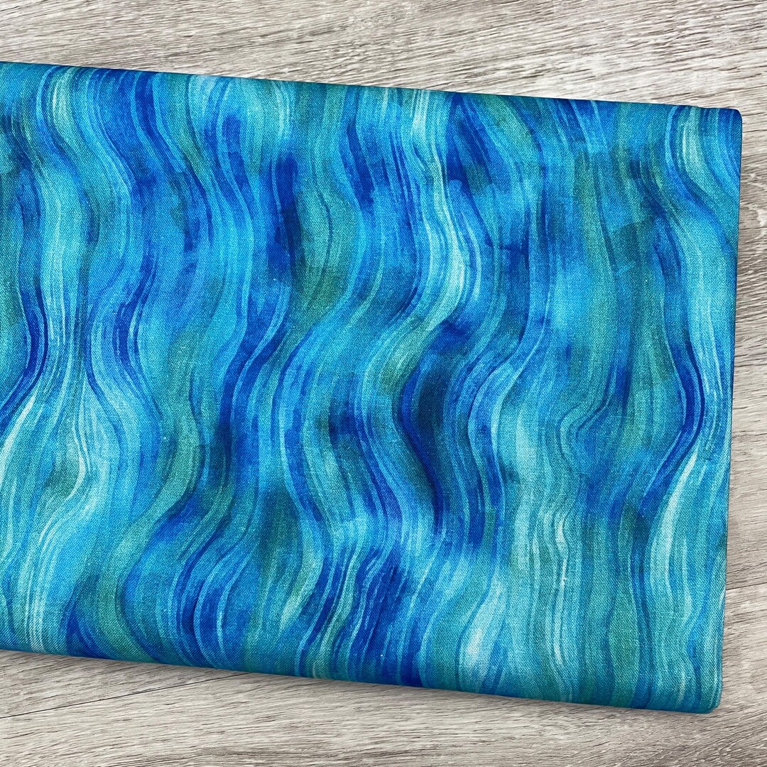 Wave Fabric - V5263-73-ocean - Tides of Color - Hoffman - 100% Cotton ...