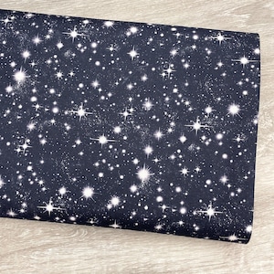 Star Fabric - Star Clusters - Final Frontier - Michael Miller - 100% Cotton - Solar System Material - Dark Blue Space Fabric