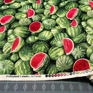 Realistic Watermelon Fabric - Food Festival collection - Elizabeth&#39;s Studio - 100% Cotton - Fruit Material Food Theme Picnic July 4th