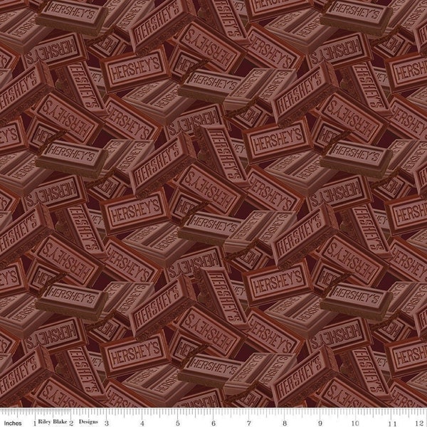 Chocolate Bars - Celebrate with Hershey's by Riley Blake - 100% Cotton Fabric - food theme chocolate print candy material