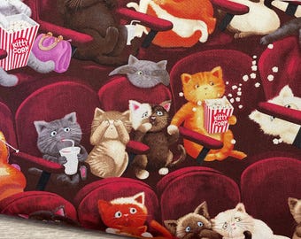 Scaredy Cat Fabric - Timeless Treasures - 100% Cotton Fabric - movie