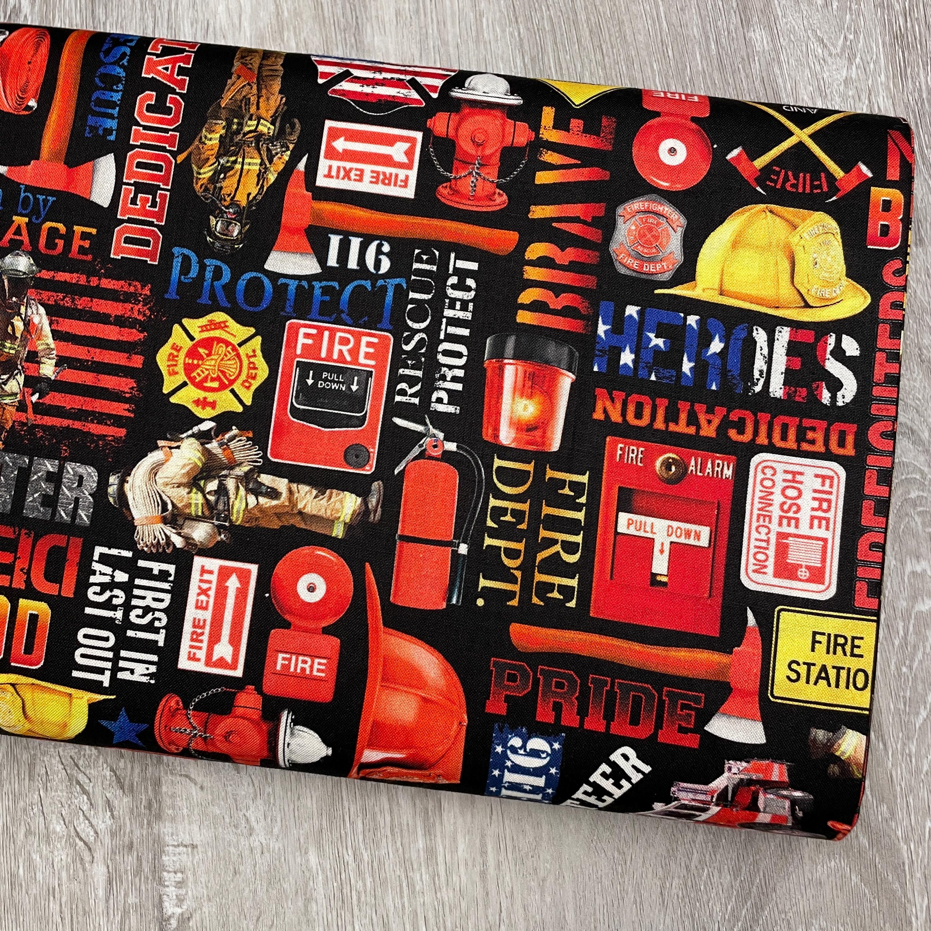 Firefighter Equipment and Text - Fire Department Collection by Timeless Treasures - 100% Cotton Fabric