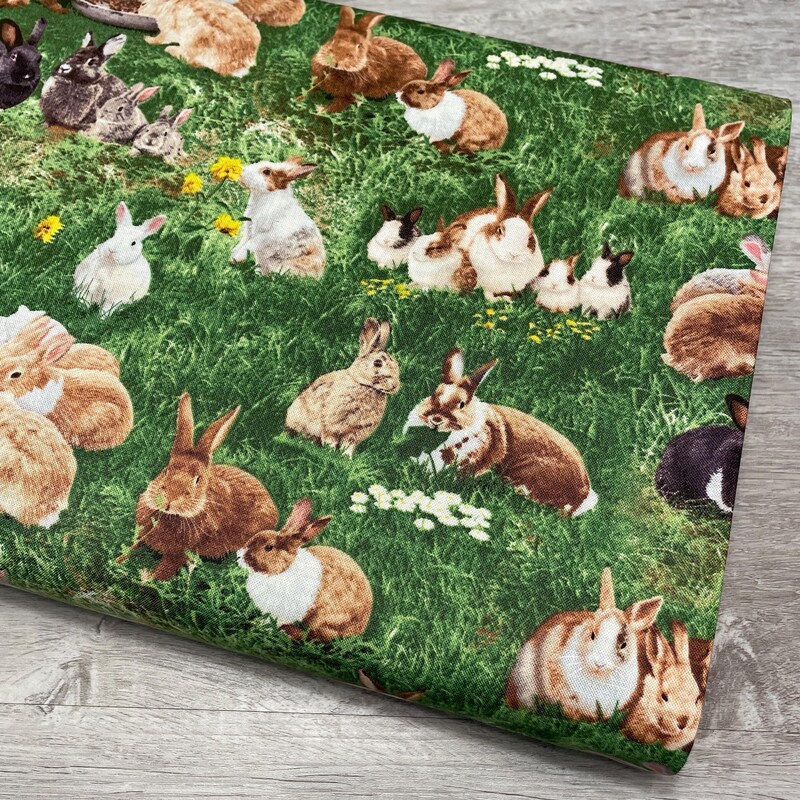 Rabbit Print Fabric - Etsy