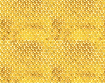 Honeycomb Fabric - Honey Bee Farm for Timeless Treasures - BEE-CD2393 - 100% Cotton Fabric - Honey fabric