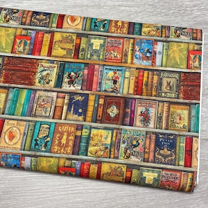 Antique Book Fabric - SMALL BOOKS - Library of Rarities - Robert Kaufman - 100% Cotton - Reading Classic Literature