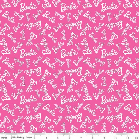 Barbie Fabric Barbie Girl Toss Hot Pink by Riley Blake 100% Cotton