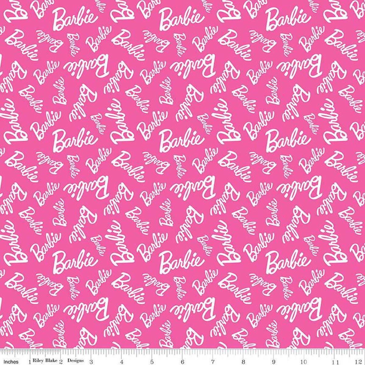 Dream Big Barbie 100% Cotton Fabric, Pink