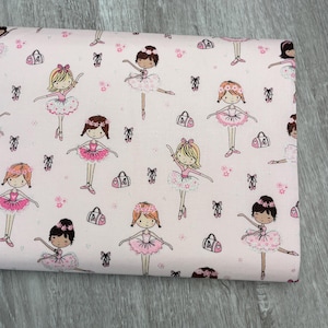 Ballerina fabric - 100% Cotton Fabric - Timeless Treasures - Sports Ballet Dancer Tutu
