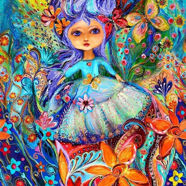 Fairy Panel - 23" x 44" - Magical Fairy Garden - Timeless Treasures - 100% Cotton fabric - DISCONTINUED - Multicolor fairy print material