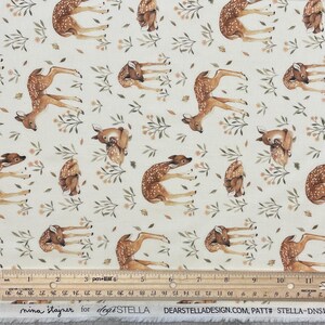 Dear Stella Deer Fabric - Little Fawn - 100% Cotton Fabric - Little Fawn & Friends collection - Baby Deer - DNS1905 image 2