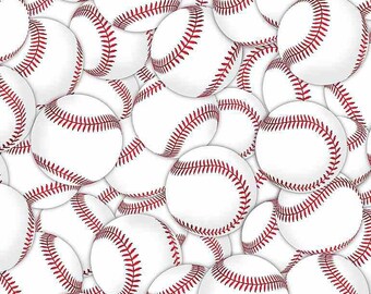 Baseball fabric - 100% Cotton Fabric from Timeless Treasures - Sports Fabric Baseball Material